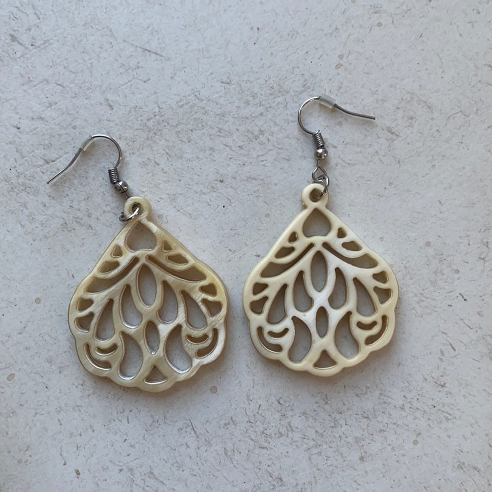 Water Buffalo horn earrings by Noonday